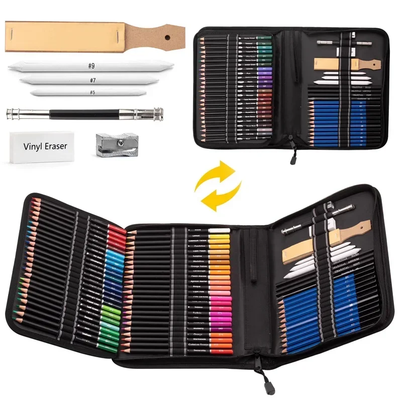 220v Electric 95 Oil-based Color Lead Set Art Color Pencil Sketch Pencil For Beginners Drawing