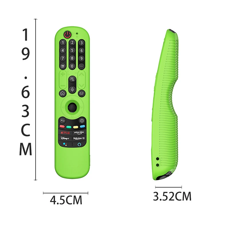 Capa de silicone para controle remoto, capa protetora para lg AN-MR21GA/lg AN-MR21GC, textura à prova de derrapagem, botões levantados, durável e macio