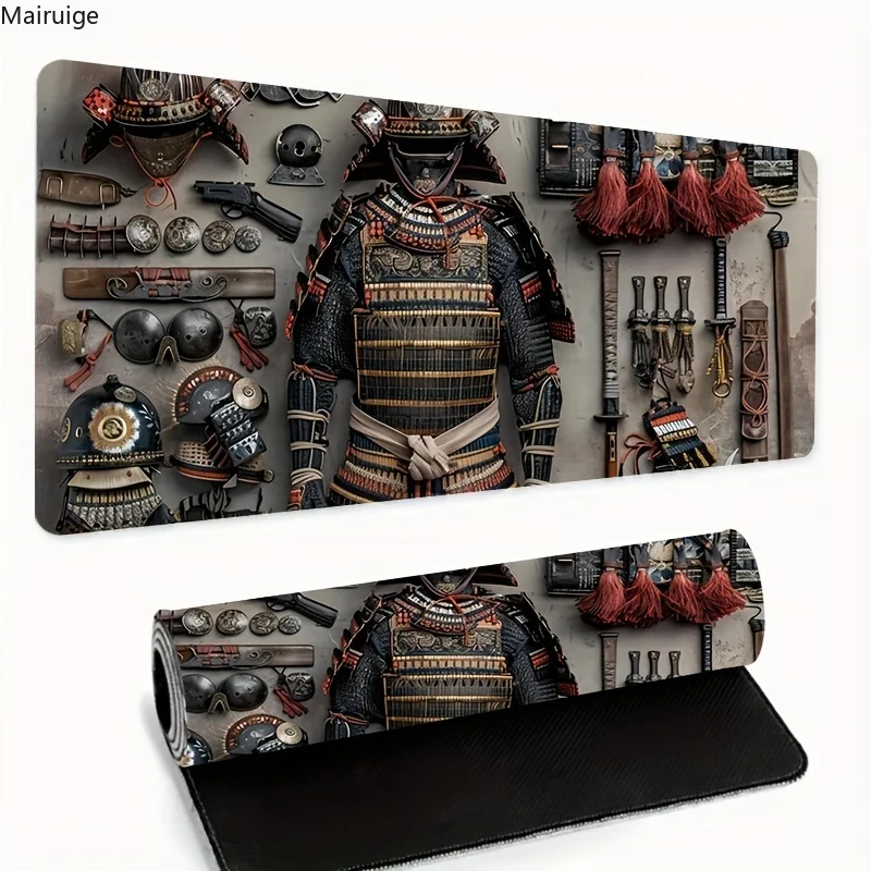 

Коврик для мыши Samurai Warrior Equipment, большой коврик для компьютерных офисных игровых ковриков, резиновый противоскользящий коврик для игровой клавиатуры, длинный коврик для стола