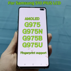 FOR S10+ LCD With Defect For Samsung Galaxy S10 Plus Display Screen G975 G975F Assembly S10plus G975U G9750 Touch panel replace