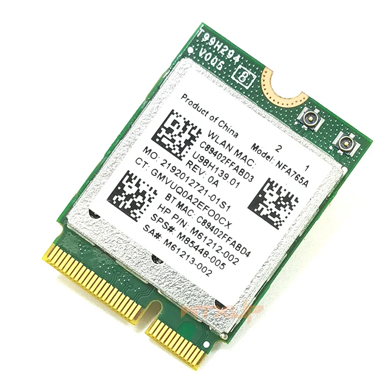 QCNFA765 M2 Key E Wi-Fi 6 BT 5.2 M.2 NGFF Module wifi network card adapter NFA765A 802.11ac/ax 2.4G/5G/6G 2400mbps