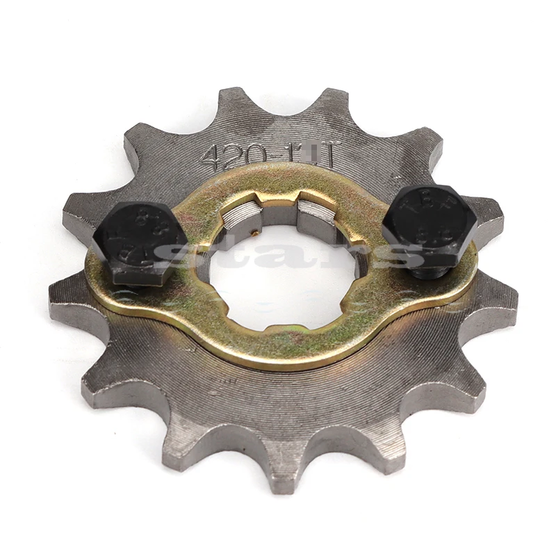 

Front Engine 420# 17mm 20mm 19T Teeth Chain Sprocket With Retainer Plate Locker Motorcycle Accessories