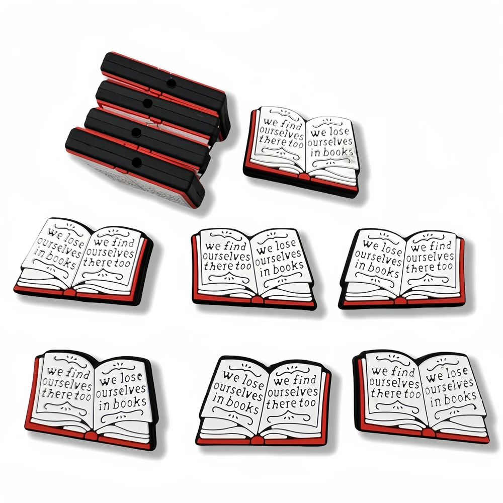 6/25PCS Book Learning Series Silicone Bead Set, Perfect for DIY Handmade Crafts Such as Keychains, Necklaces, Bracelets, etc
