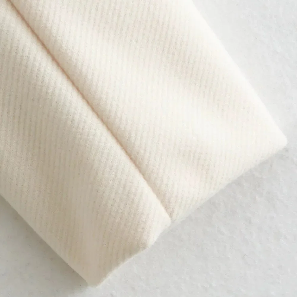 Chaquetas de mezcla de lana Lisa con solapa de un solo pecho para mujer, abrigo acolchado de manga larga, prendas de vestir exteriores de calle para oficina para otoño