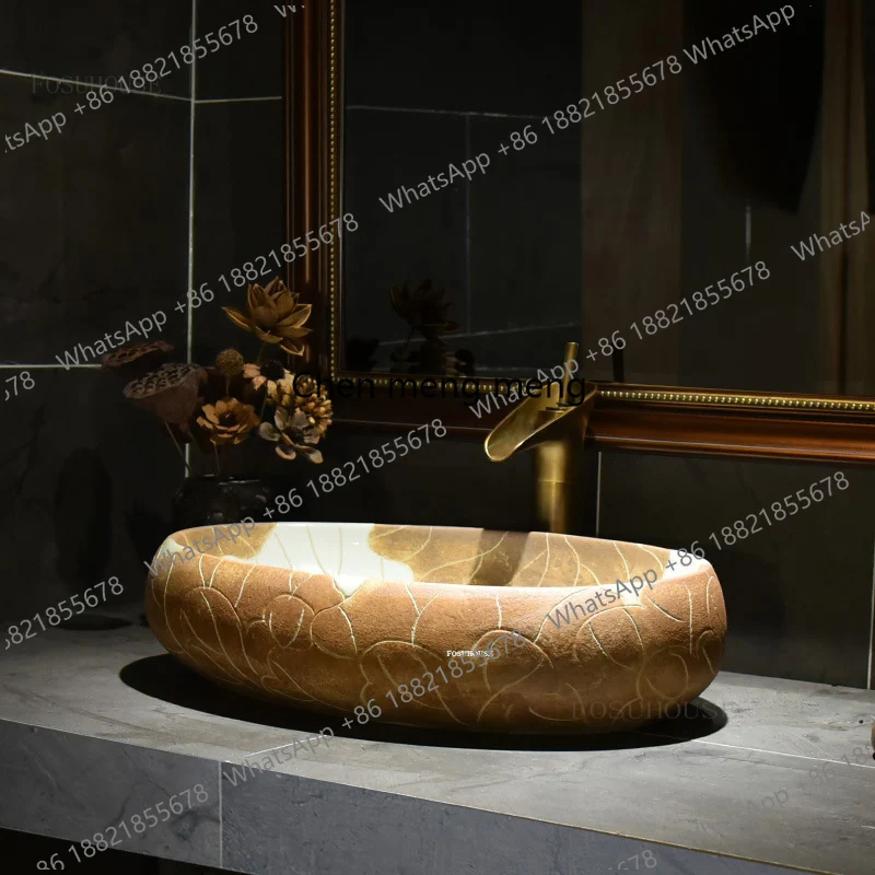 

Современные креативные умывальники для ванной комнаты: овальные раковины для туалета, кухонные мойки, простые керамические накладные раковины