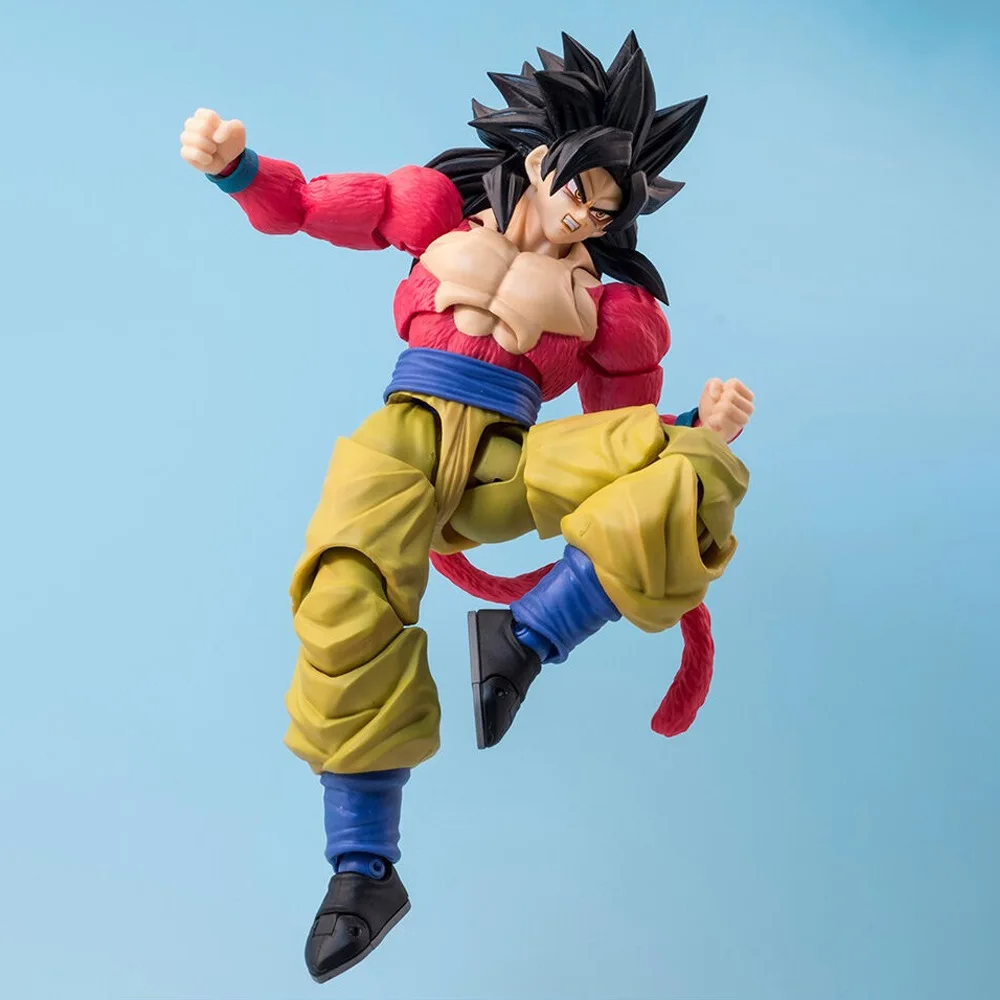 SHF Dragon Ball GT Super Saiyan 4 Son Goku  Articulated PVC Action Figure Collectible Toys 16cm