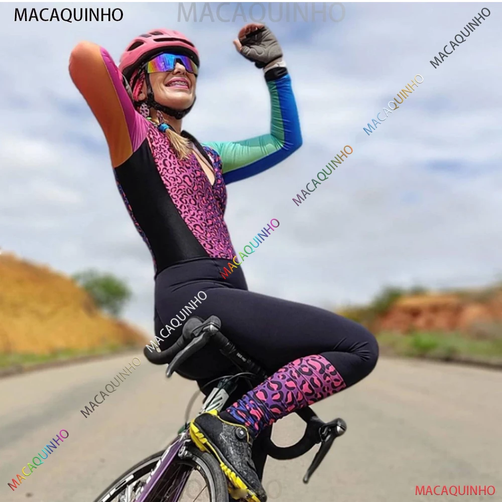 Women's Sportswear Long Cycling Jumpsuit Free Shipping Offers Mountain Biking Triathlon Lycra Sports Pants Suit