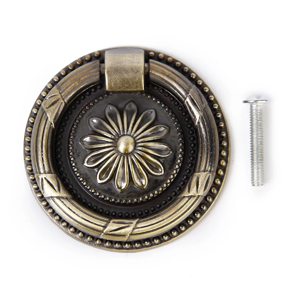 

Brass Kitchen Cabinet Handle Cupboard Drawer Pull Vintage Door Knob Dresser Bookcase Hard Zinc Alloy Durable