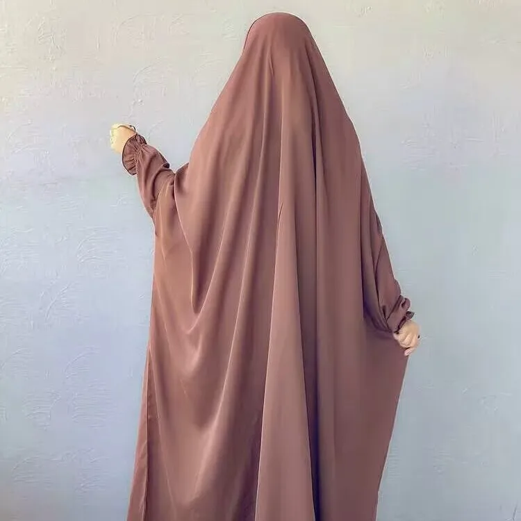 

Muslim Abaya Hooded One Piece Prayer Dress Women Jilbab Islam Clothing Dubai Arab Black Robe Kaftan Modest Jalabiya Eid Djellaba