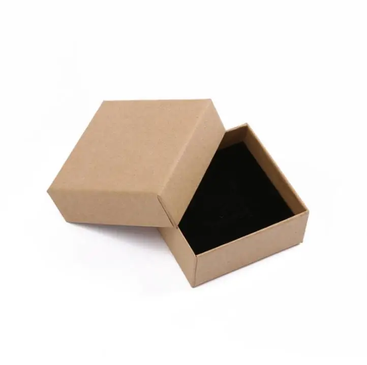 Wholesal fashion10*10*3.5CM kraft paper pendant box,necklace packing box 100pcs/lot SN4003