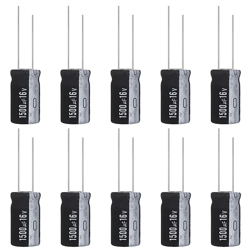 

1500uF 16V 10x20mm Electrolytic Capacitor 1500 UF MFD 16 Volt 0.39x0.79in Aluminum Capacitors (Pack of 10)