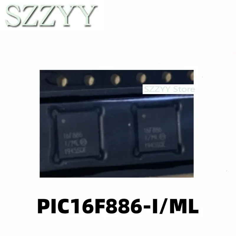 5PCS PIC16F886-I/ML 16F886-I/ML QFN-28 8-bit flash microcontroller chip