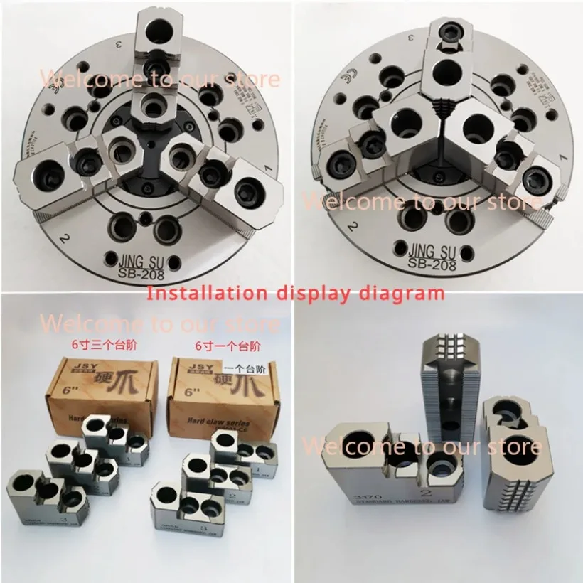 Hydraulic Chuck Three-jaw Hard Claw HJ-05 HJ-06 HJ-08 Hydraulic Chuck Oil Pressure Chuck Hard 3 Jaws For Mechanical CNC Lathes