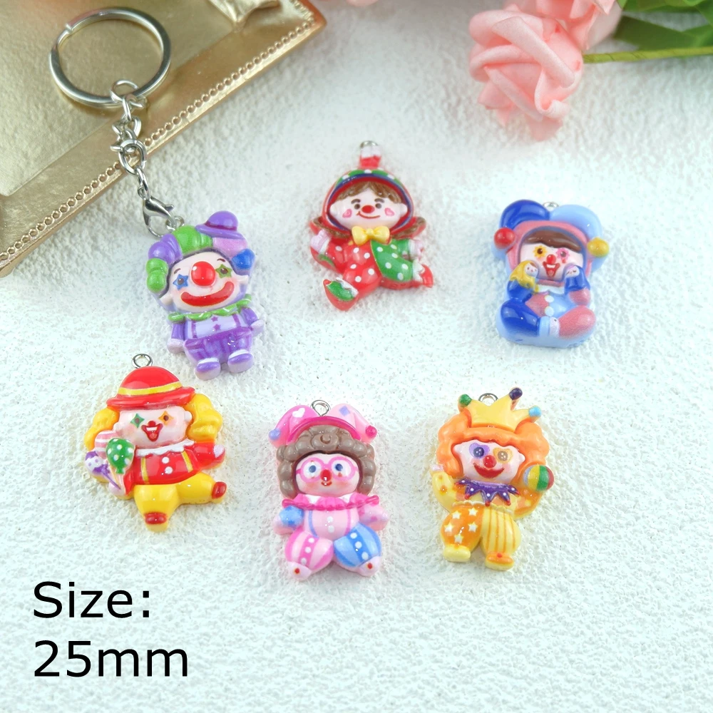 Kawaii Clown Charms for Jewelry Making Diy Earring Bracelet Pendant Accessories Findings Phone Making Wholesale Bulk