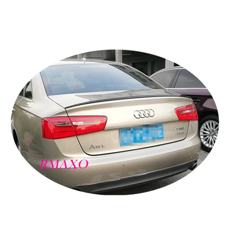 For AUDI A6 Spoiler 2017 AUDI A6  High Quality  ABS Material Car Rear Wing Primer Color Rear Spoiler