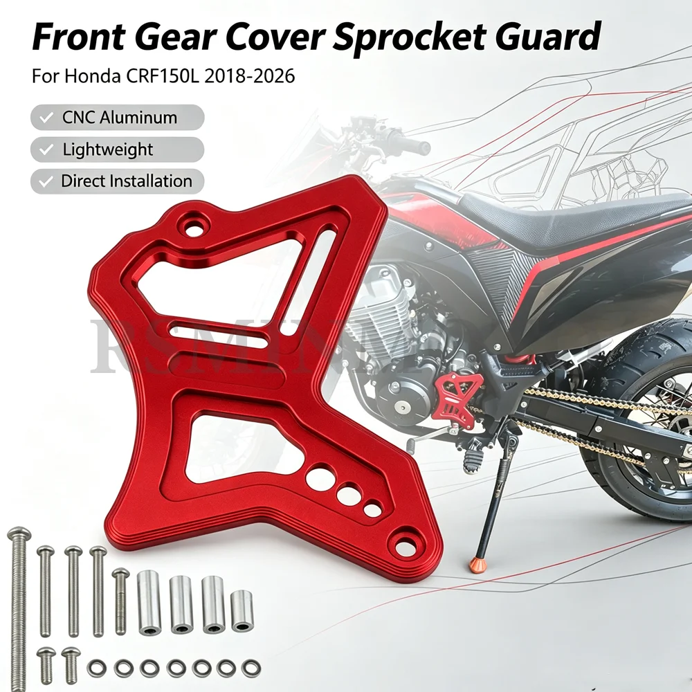 Motorcycle Front Gear Cover Front Sprocket Guard Cover For Honda CRF150L CRF 150L 2018 2019 2020 2021 2022 2023 2024 2025 2026