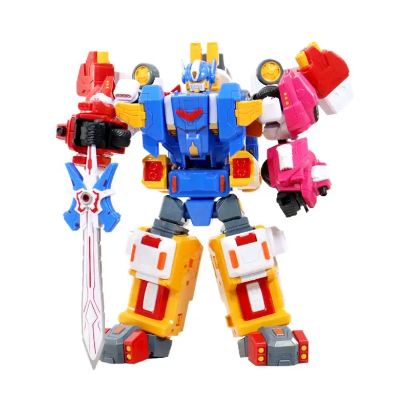5 IN1 Robot trasformante 7 ''/18 cm Cute Baby Squad Action Figure Boy Raccogliere giocattoli e tempo libero Giocattolo per bambini Vacanze, regali di compleanno