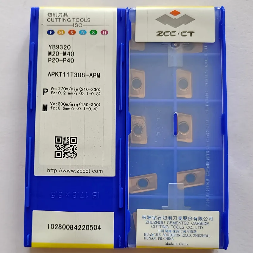 Imagem -05 - Pcs Box 10 Apkt11t308 Cnc Pastilhas de Metal Duro Zcc.ct Apkt11t312-apm Yb9320 Apkt11t316-apm Yb9320 Apkt11t320-apm Yb9320 Apkt11t304