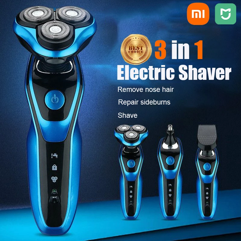 Xiaomi MIJIA Electric Shaver 3 in 1 Razor Beard Trimmer Rechargeable Hair Cutting Shaving Machine Clipper for Men Waterproof