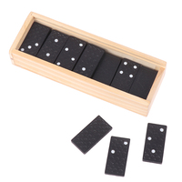 28Pcs/Set Wooden Domino Board Games Travel Funny Table Game Domino Toys Kid Gifts Educational Toys For Children