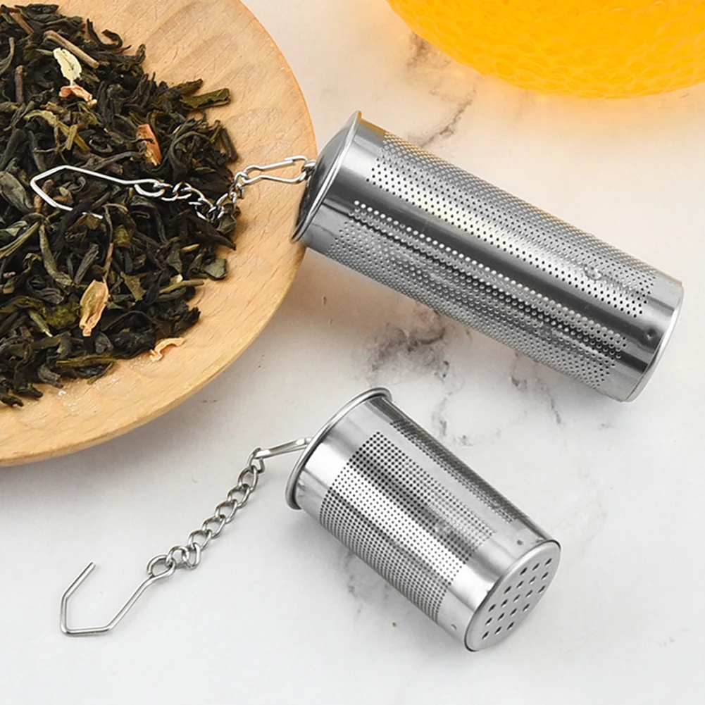 Tea Ball Strainers Stainless Steel Mesh Filters Infuser With Chain Hook Tea Set Accessories Brewing Filter Particle Spice Ball