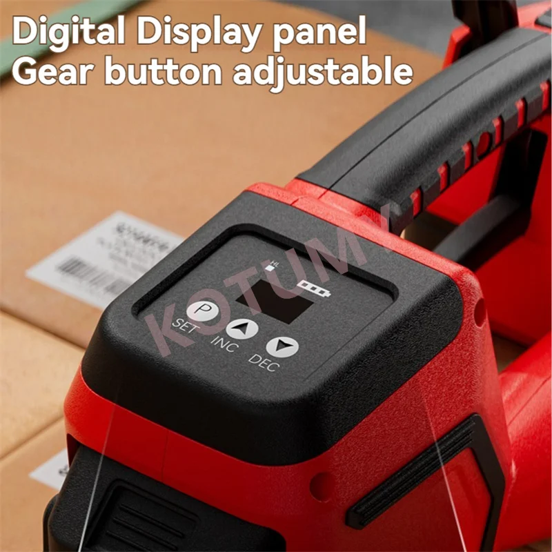 New Electric Strapping Machine for 10-12mm PET/PP Strap Portable Automatic Packaging Tool Hot Melting Baler Digital Display