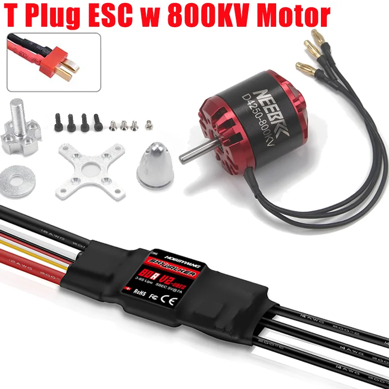 4250 600KV 800KV Outrunner Borstelloze Motor SKYWALKER 80A V2 ESC UBEC Snelheidsregelaar voor FPV Dron Fix-wing Vliegtuigen Multicopter