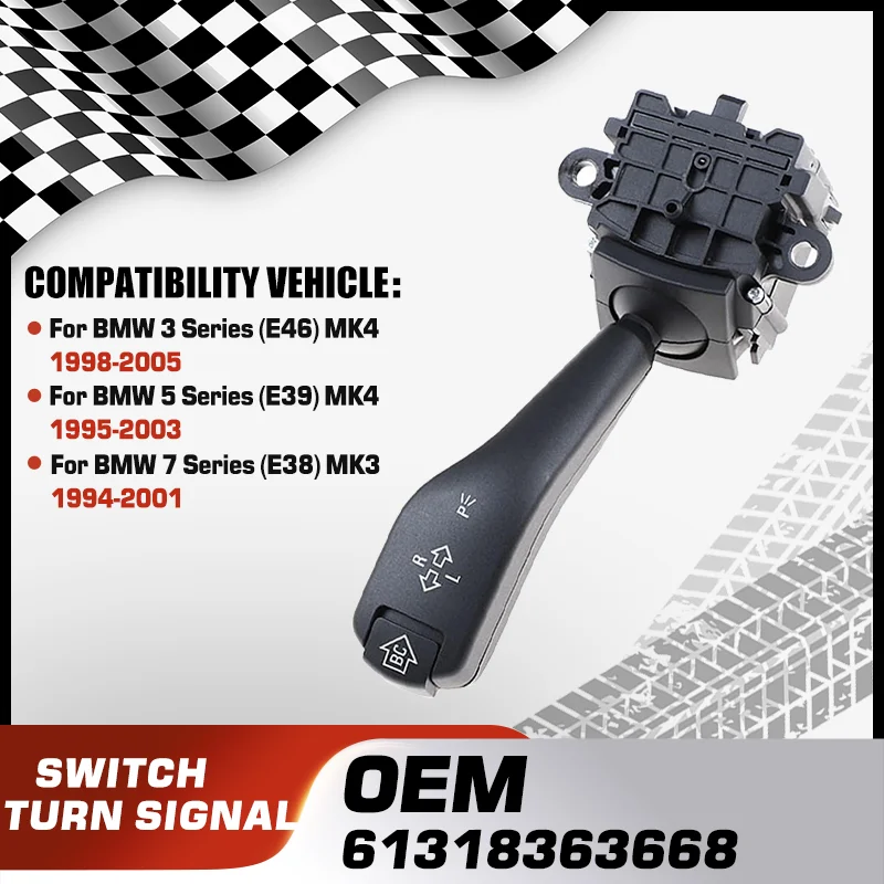 

Многофункциональный комбинированный переключатель указателей поворота для BMW 3 серии E46 MK4, BMW 5 серии E39 MK4, BMW 7 серии E38 MK3 61318363668