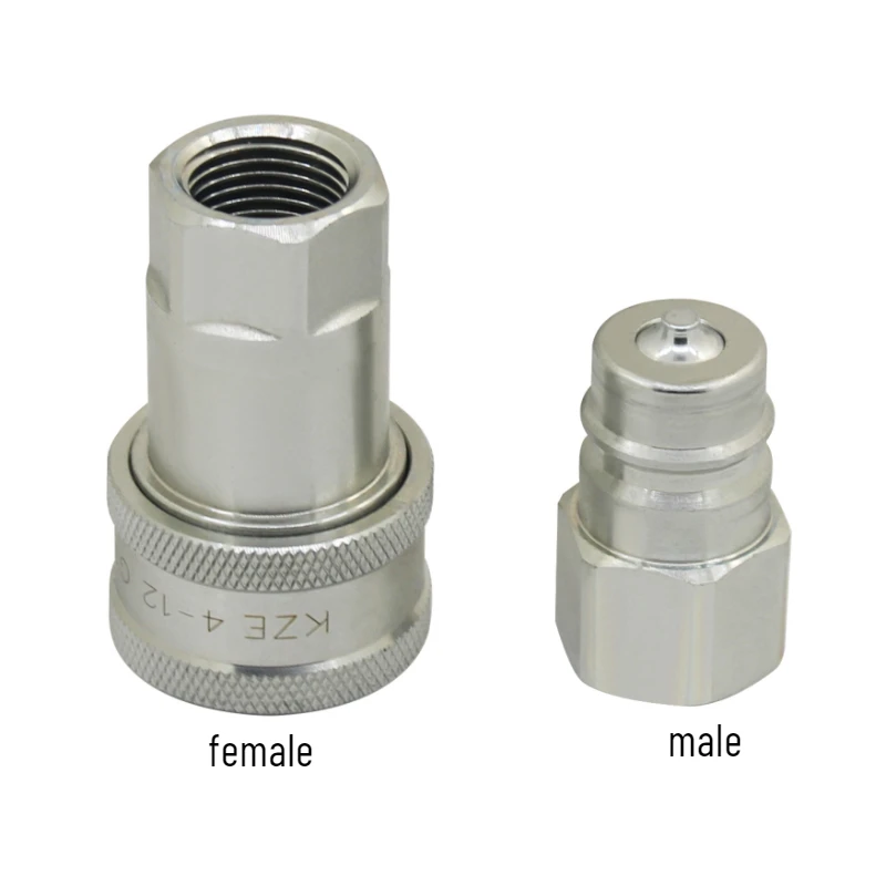 1/4 3/8 1/2 3/4 1 Inch Close Type Hydraulic Quick Coupling Quick Coupler Steel Material Plug Socket Connector Set