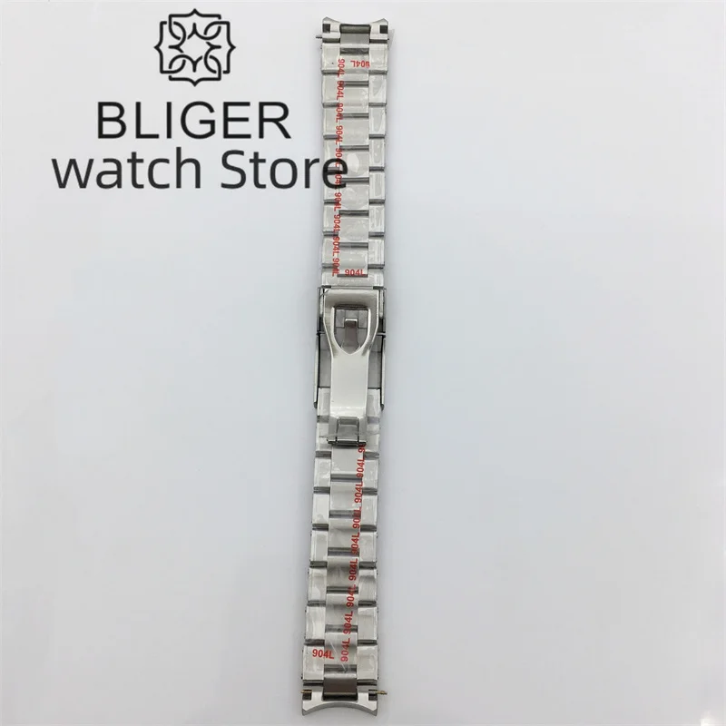 BLIGER 20mm 21mm 904L Ssolid Stainless Steel Bracelet Watch Strap Fits 39mm/40mm/41mm Case