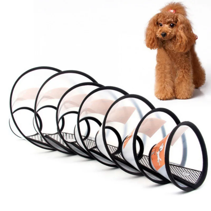 Puppy Dog Cone Elizabethan Collar Pet Dog Protective Wound Healing Prevent Lick Collar Pet Funnel Cover Anti-Bite Safe Protector