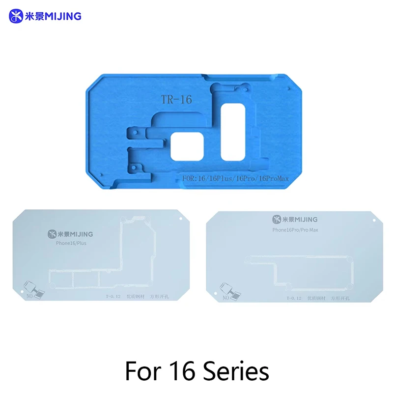 Mijing Z21 MAX A8~A18 CPU Reballing Stencil Platform Z20 Pro For iPhone 6-16 Pro Max Mainboard Middle Frame Tin Template Fixture