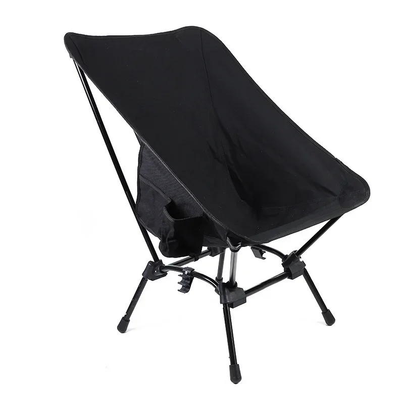 Outdoor 7075 Canvas Folding Chair with Adjustable Height Moon Chair for Camping Fishing Reclining Portable Ch air for Camping