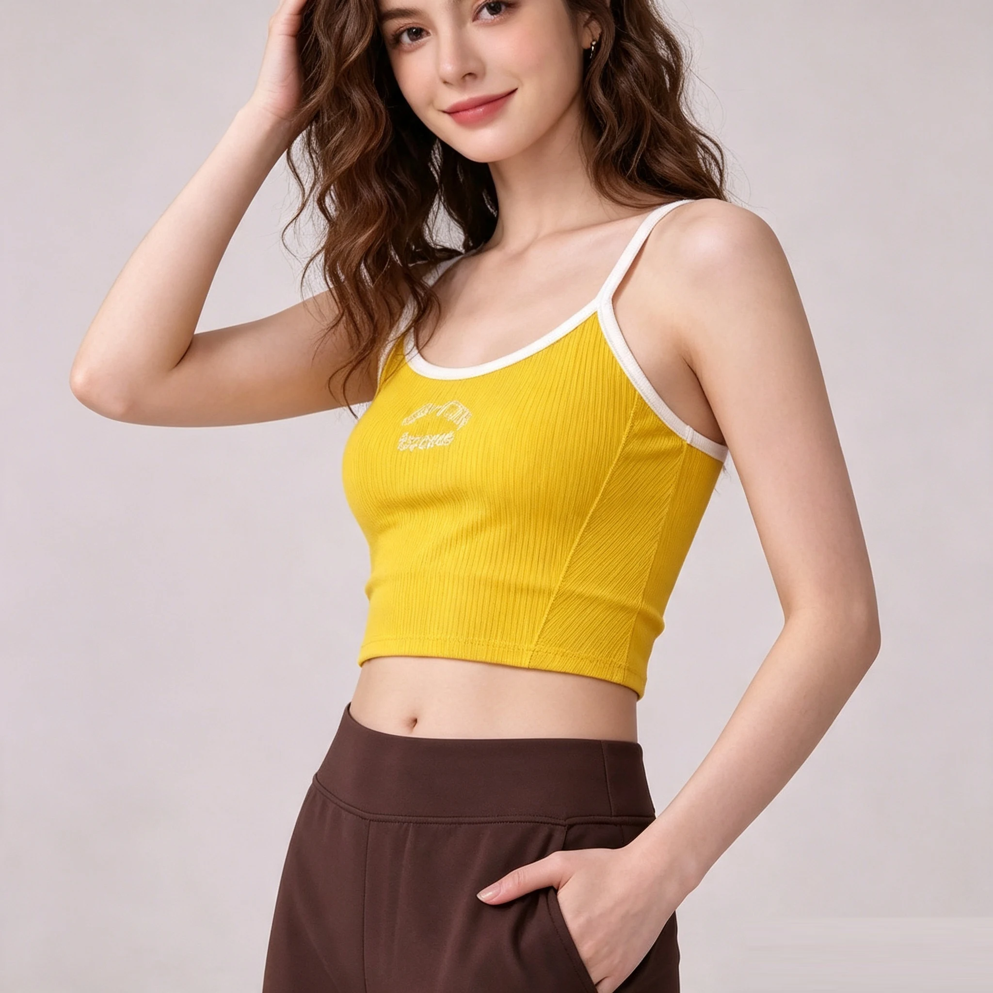 Women's Breathable Sports Bra Fitness Gym Workout Push-Up Camisole Letter Print Gym Crop Brassiere Back Beauty Yoga Top Bra
