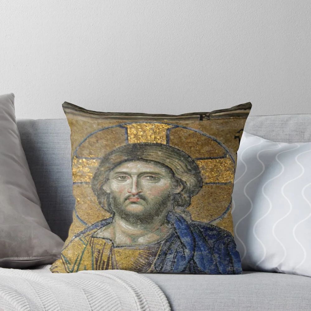 Christ Pantocrator Mosiac Iconic Religious Roman Art Throw Pillow Room decorating items Luxury Pillow Case Sofa Cushions pillow