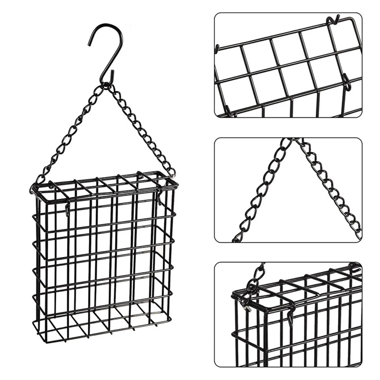 Comedero colgante para pájaros de exterior con gancho y cadena - imagen 5