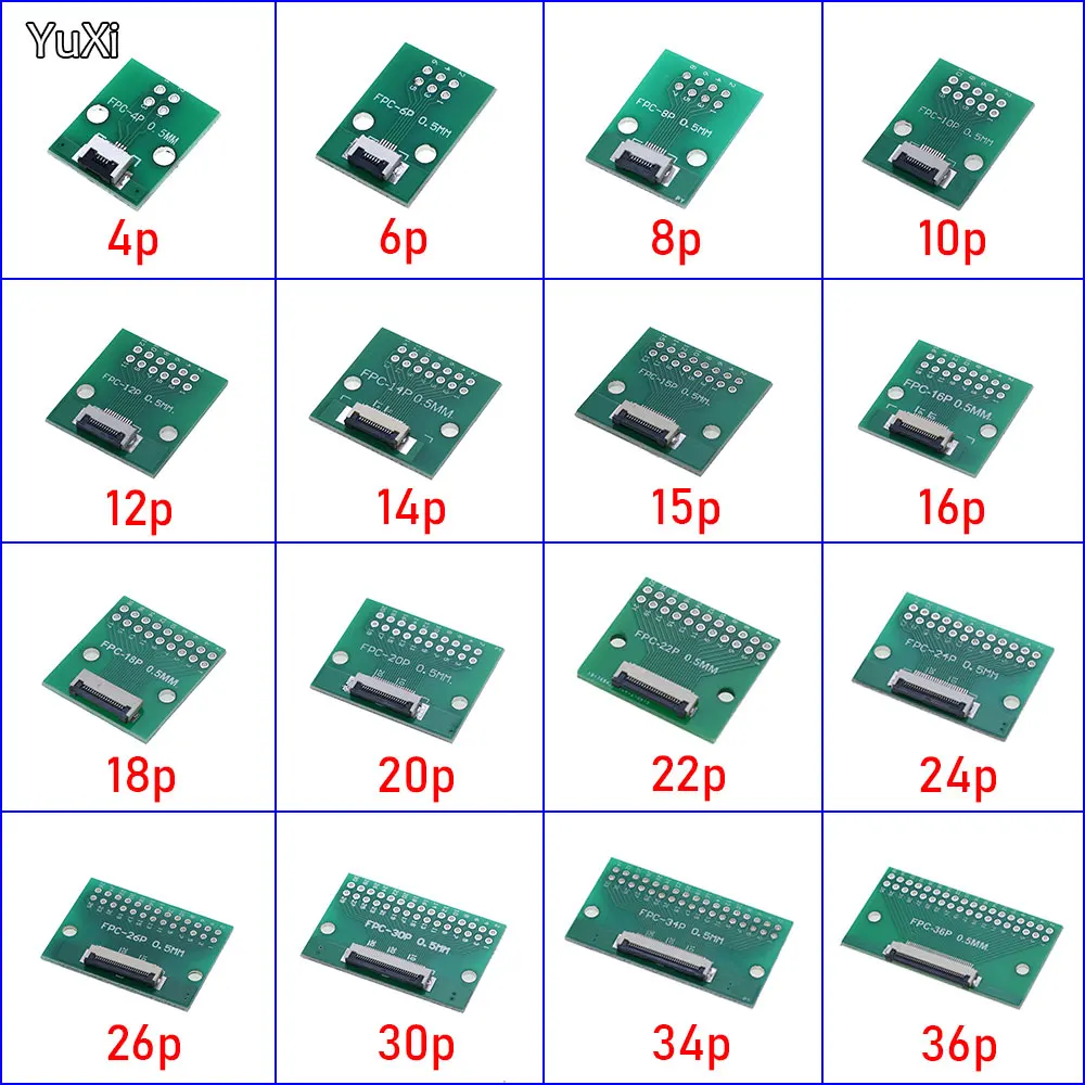 FPC FFC Elastyczny kabel Adapter Board 0.5mm Pitch Connector SMT do 2.54mm 4P/6P/8P/10P/12P/14P/15P/16P/18P/20P/22P/24P/26P/30P