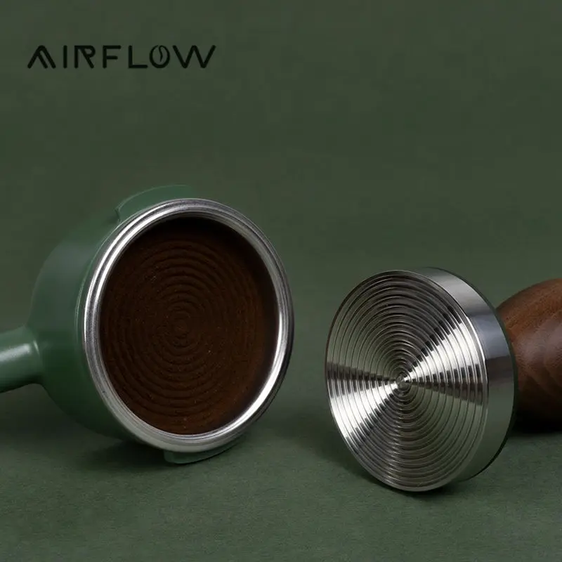 

AIRFLOW Airflow Solid Wood Powder Press Stainless Steel Solid Powder Press Flat Bottom Round Bottom Filler 58mm