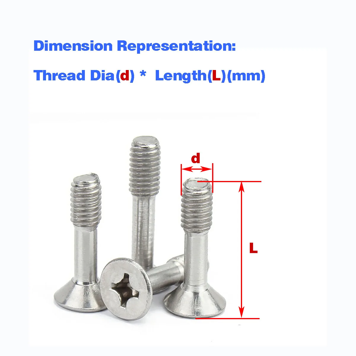 

304 Stainless Steel Countersunk Head Phillips Locking Screw/Flat Head Locking Screw/Half Tooth Screw M3M4M5M6