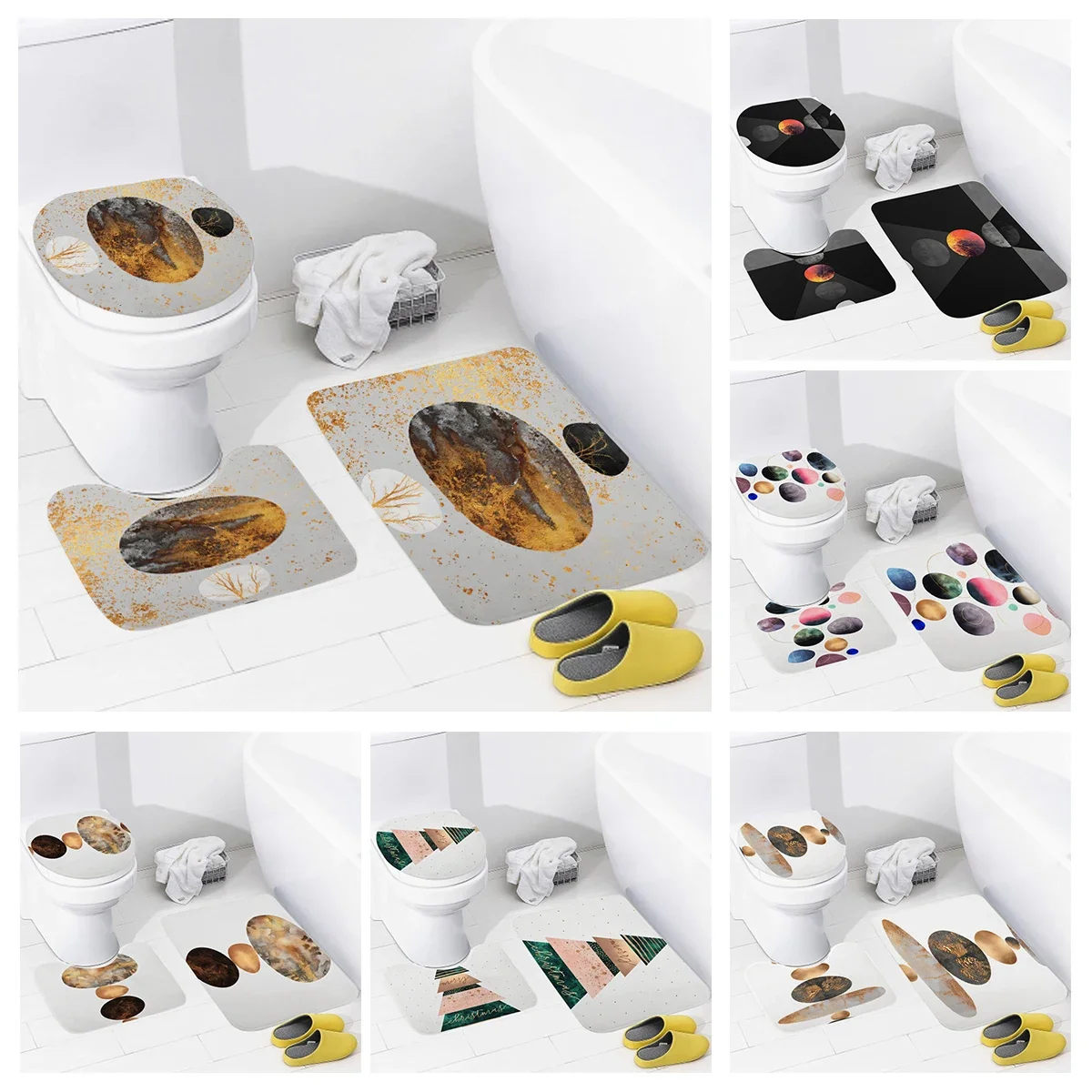 Home bathroom floor mats Anime animal style Bath Foot mat modern accessories rug Toilet mat Bathtub anti-slip carpet aaaa