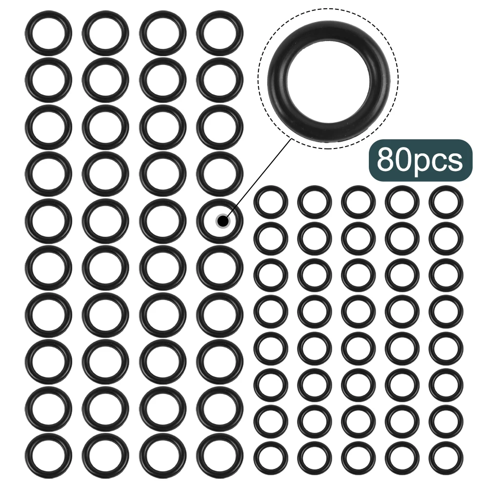 80Pcs High Pressure Washer Rubber O Ring Set 1/4'' 3/8'' M22 Quick Disconnect Connector Seal Gasket Kit For Hose Coupler