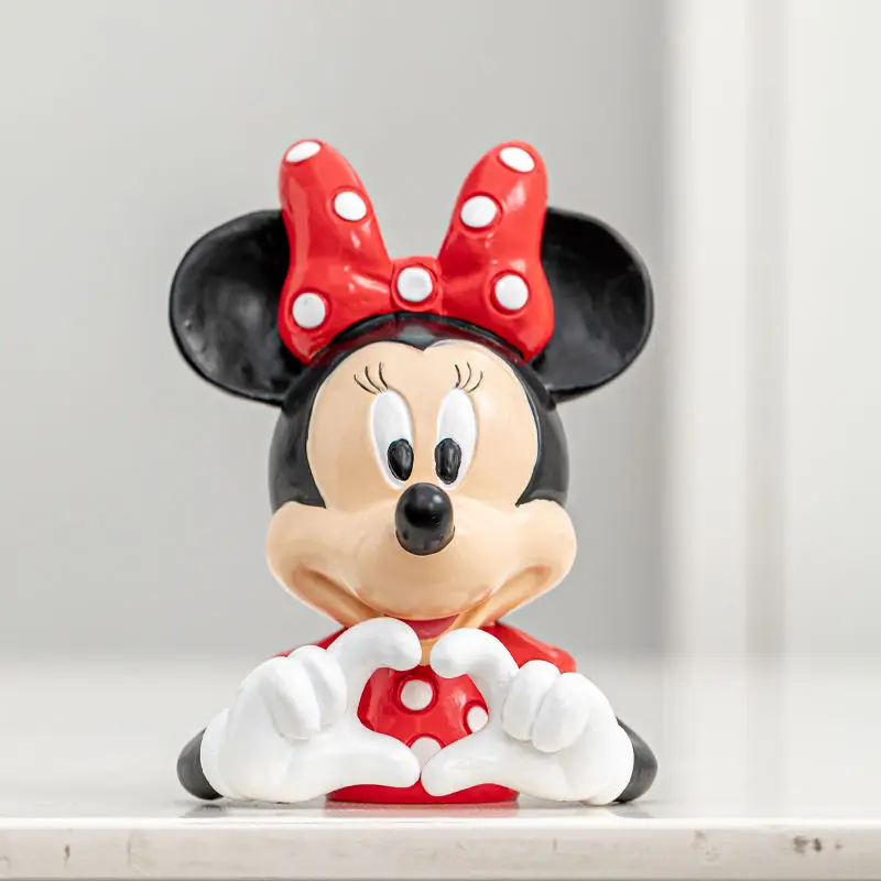 Disney Cartoon Mickey Minnie Mouse Action Figure, Postura De Coração, Estátua Modelo, Anime Máquina De Café, Brinquedo Decoração Boneca, Quente