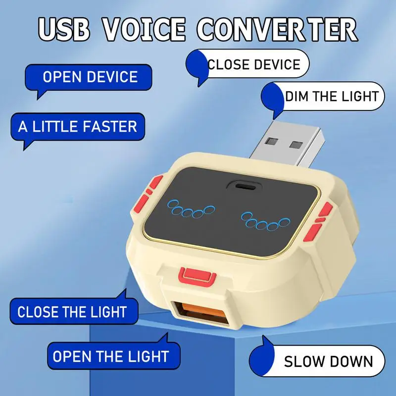 Smart Voice USB Converter Socket Various Devices Converted Voice And The Can Switches Into Size Control Brightness Be Adjus R2B7