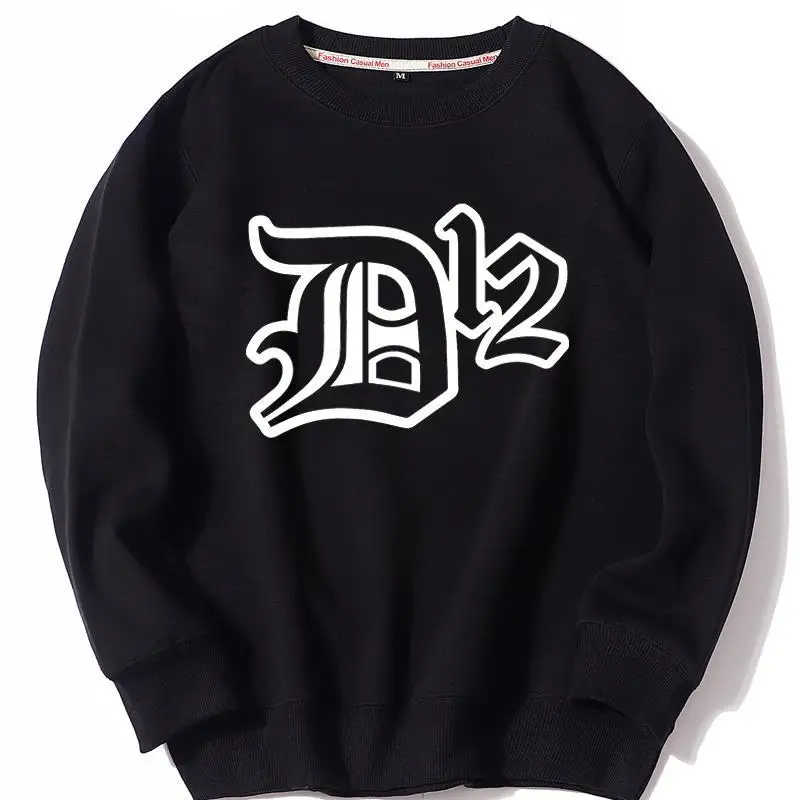 Eminem Eminem D12 Crew Neck Sweater Street Hip Hop Eminem Same Unisex Crew Neck Fleece Sweater