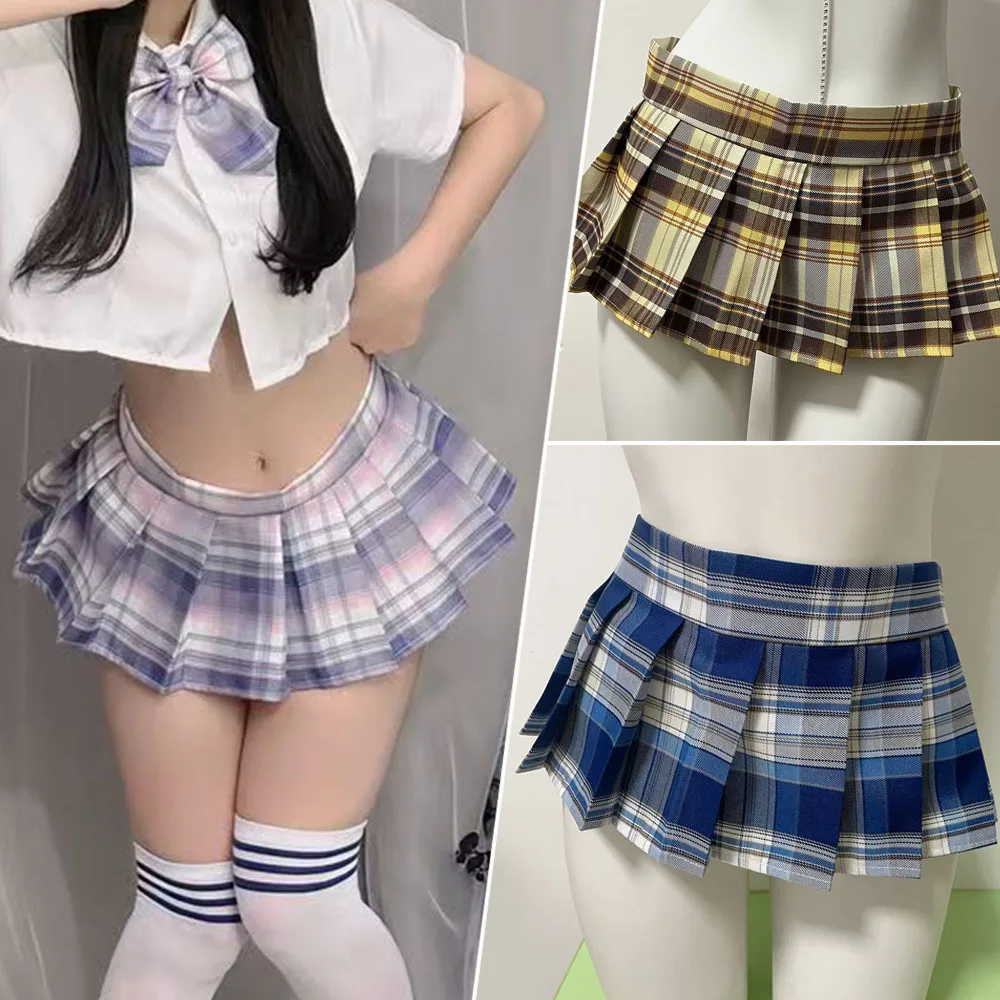 

Новая сексуальная мини-юбка 2026 года для женщин, плиссированная, с высокой талией, в стиле преппи, для танцев, студенческая, А-силуэт, в стиле Харадзюку, сексуальная японская юбка