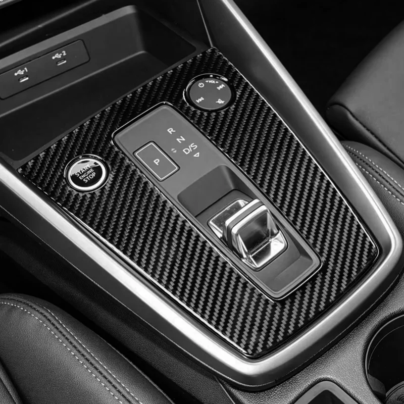 Auto-Schalthebel-Panel Zubehör Innenausstattung Echte Weiche Carbonfaser-Aufkleber für Audi A3 S3 8Y 2021 2022 2023 2024 RHD LHD – Detail 4