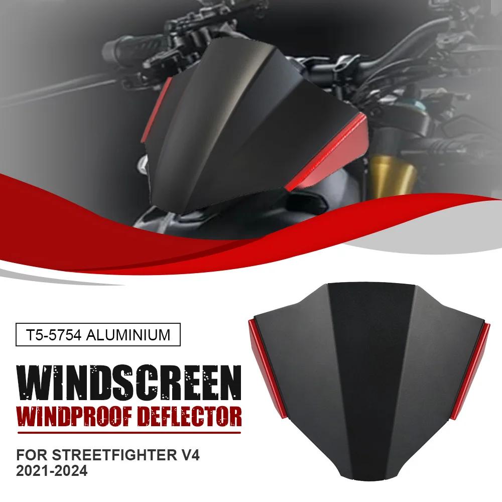 

FOR Ducati Streetfighter V4S 2020-2024 Screen Visor Front Windscreen Windproof Cover Windshield Protect Motorcycle Accessories