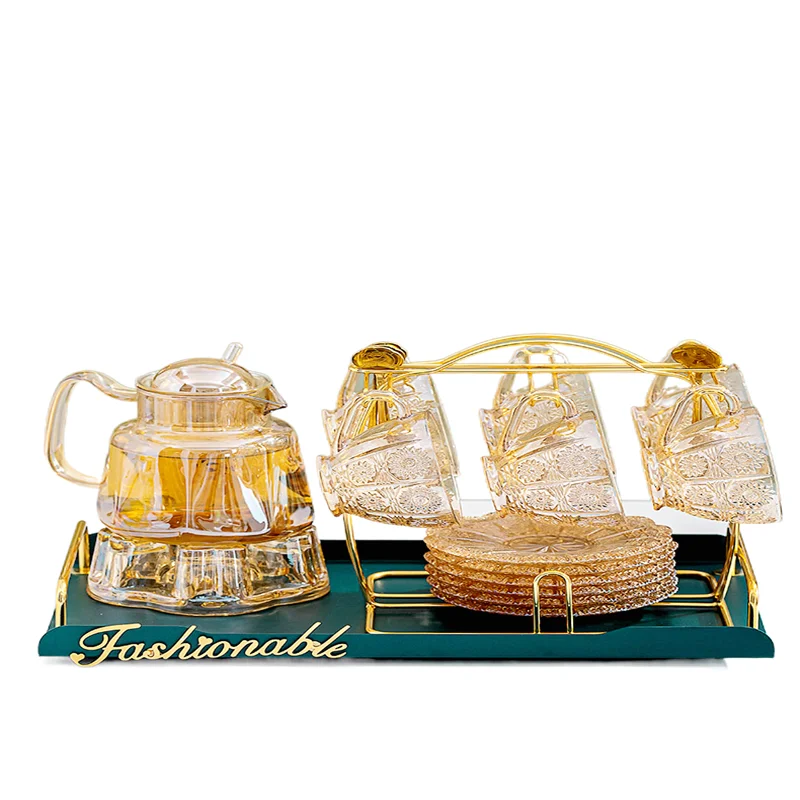 

Leggerolusso Japanese-style Nordic transparent flower tea afternoon teacup fruit pot glass teacup tea set