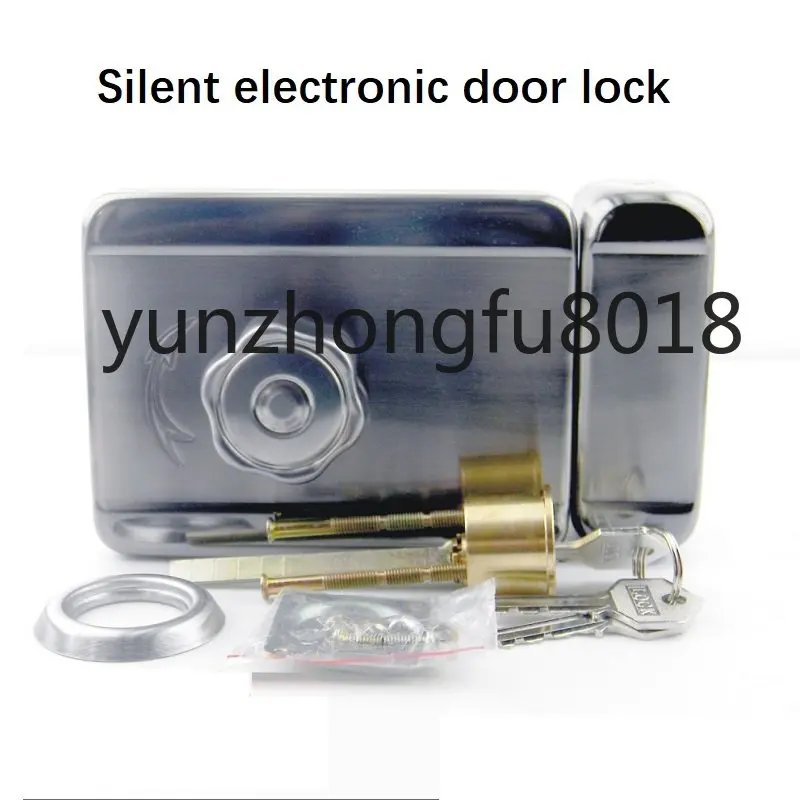 Wiring free card swiping lock electronic remote control electromagnetic machine electric control lock iron door IC access lock