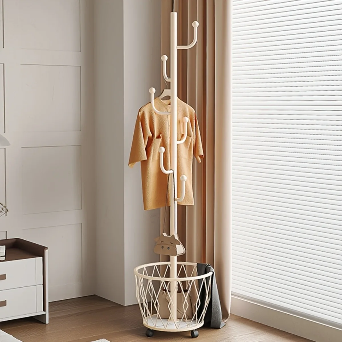 rolling-clothes-rack-with-wheels-heavy-duty-garment-rack-with-basket-freestanding-coat-rack-space-saving-entryway-organizer